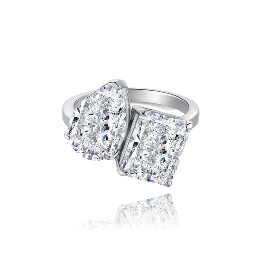 Celestíal Crushed Ice Two Stone Ring